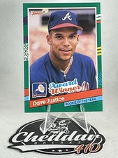 Dave Justice Award Winner Rookie Of The Year Donruss 1991 NM+