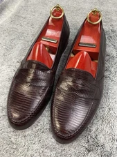 Warren Edwards Crocodile Leather shoes Mens 10.5 Made In Italy .