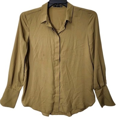 MANGO LONGSLEEVE BUTTON SHIRT MINIMAL CAREER WORKWEAR OFFICE CASUAL MODERN LG