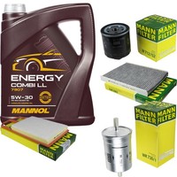 Inspektionspaket 5L Mannol Energy 5W-30 FüR VW Golf IV 1.4 16V 1.6 New Beetle