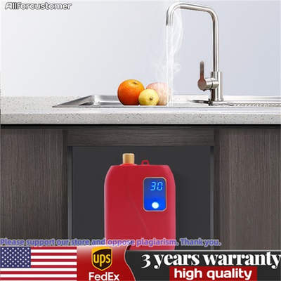 #ad #ad 3000W Under Sink On Demand Instant Hot Water Heater Red for Kitchen Bathroom NEW $41.41