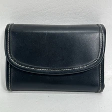 Roger Gimbel Wallet Clutch Blac Faux Leather Cards Coin Envelope Style