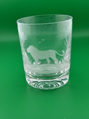 Queen Lace Crystal ''Kenyan African'' Lyon 8 Oz Tumbler Glass -3 3/4''