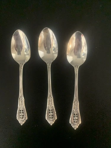 Wallace Rose Point Sterling Silver Demitasse Spoons (3 Items)