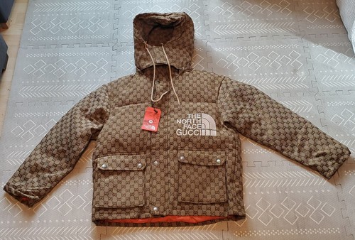 THE NORTH FACE X GUCCI GG MONOGRAM UNISEX WITER JACKET PRE-OWNED SIZE M