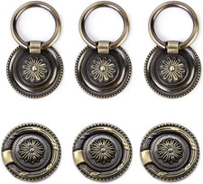 Antique Drawer Pulls Bronze round Dresser Knob Vintage Cabinet Handles 6 Pack