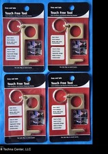Porte-clés en laiton à outils sans contact, 4 paquets