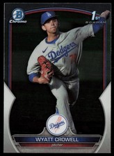 2023 BOWMAN DRAFT CHROME WYATT CROWELL RC LOS ANGELES DODGERS #BDC-63 1ST BOWMAN
