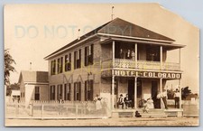 Hotel Colorado Columbus Texas TX Black Americana As-Is c1910 Real Photo RPPC
