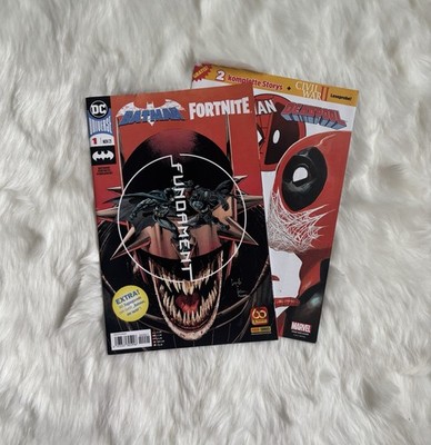 Batman Fortnite Fundament Comic 1 + Spiderman Deadpool DC Comicheft