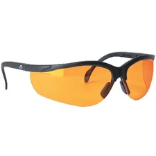 Walker's Game Ear Black Frame Shooting Glasses w/Amber Lens - GWPAMBLSG