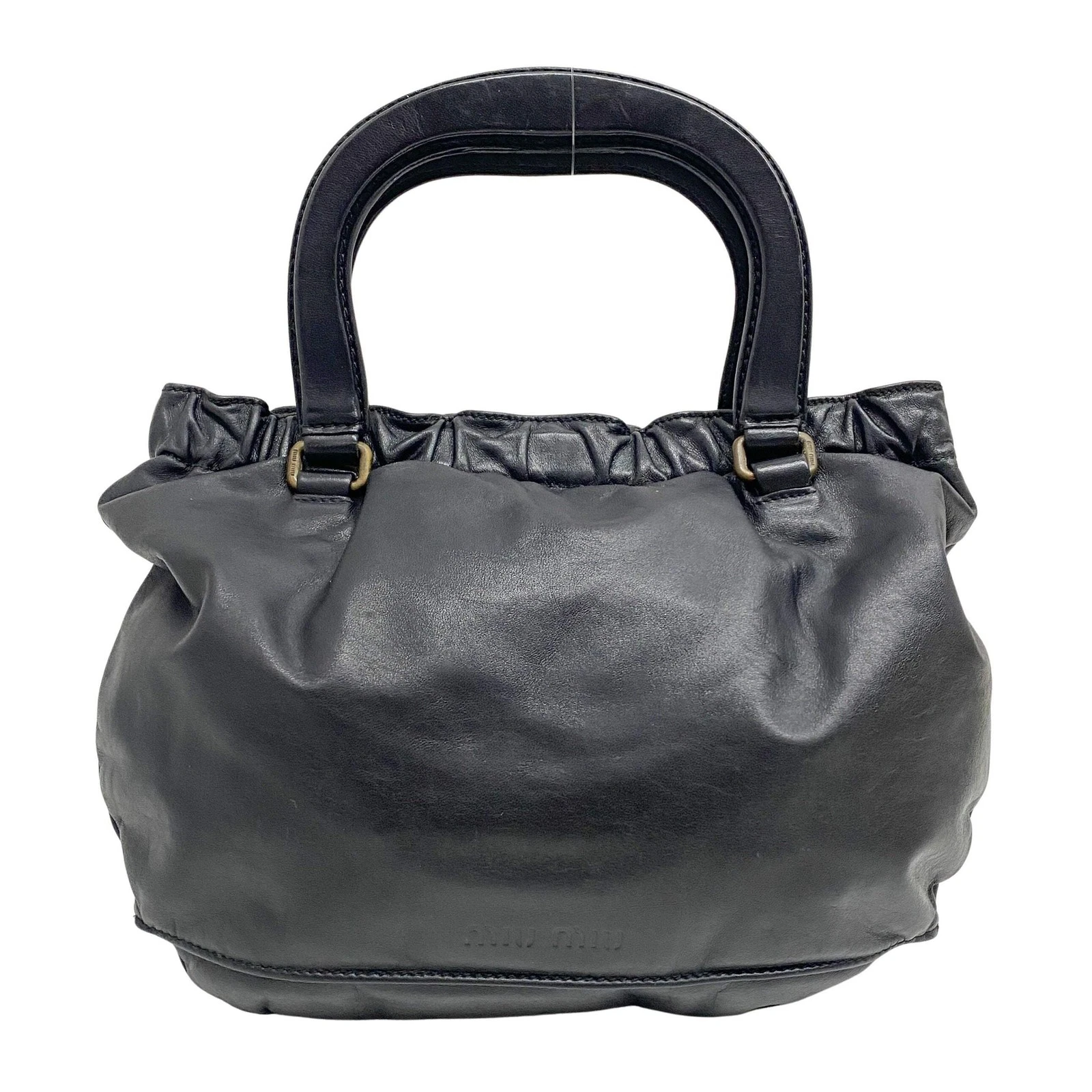 Miu Miu — MIU MIU Vintage Black Leather Hand Bag