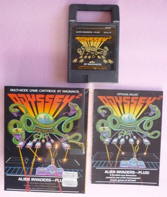 Odyssey2 Alien Invaders--Plus! 1980 Video Game With Original Rules Manual & Box