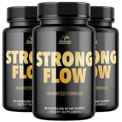 Strong Flow- Bodybuilding & Men's Health Support- 3 Bottles- 270 Capsules