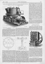 DAVEY PAXMAN & CO Huntington Centrifugal Roller Mill Antique Print 1888