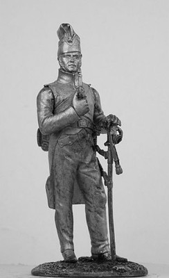  France Dragoon Hand UnPainted Tin Miniature 54mm 1/32 Figurines 