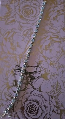 Nachlass Verkauf Fund. Vintage Designer Blautopas Sterlingsilber Tennis Armband. 