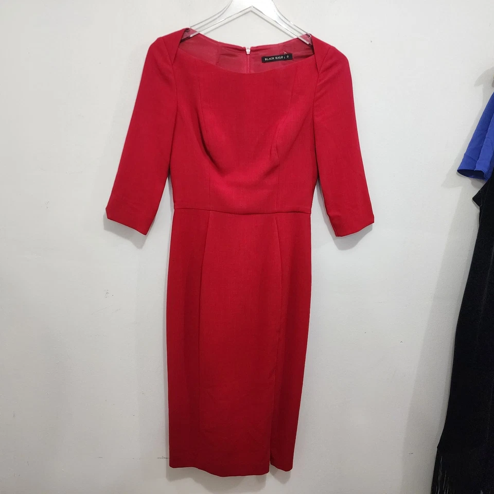 Платье-футляр BLACK HALO Marissa красное карандаш эластичное понте вязаное женское размер 0 - Изображение 2 из 4