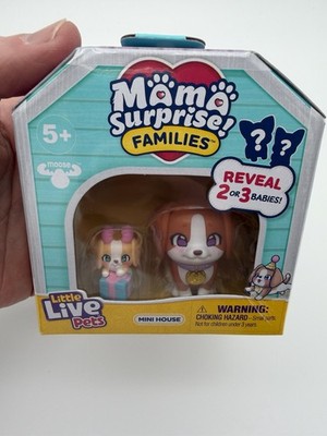 Moose Toys Little Live Pets Beagle Mama & Babies Mini House Playset w/ Guide, 5+