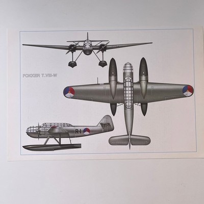 Fokker T.VIII-W 1987 Aircraft Print SV27-3