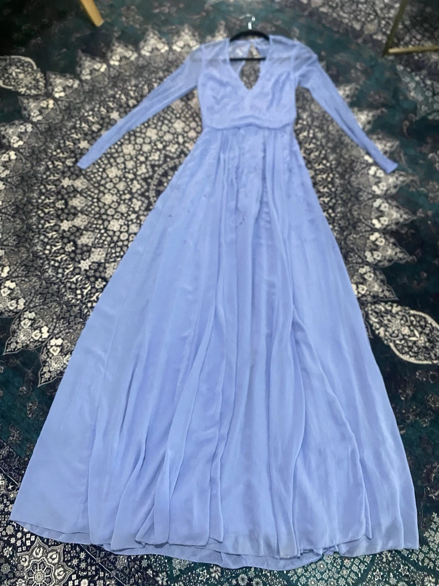 strapless open back dress Arianwen Embroidered Puff Sleeve Midaxi Dress main image 1