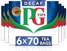 PG Tips Decaf Black Tea Bags | 420 Biodegradable Bags | 6 Packs 0.10 per strip