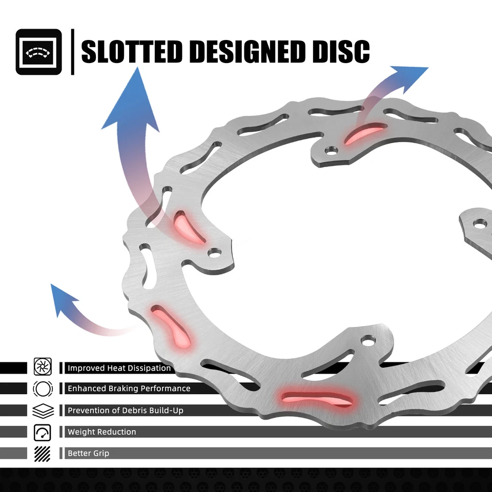 Rotor de disco de freno trasero para Honda CR125R CR250R CRF 250R 250X CRF450R CRF450X Foto 2 de 4