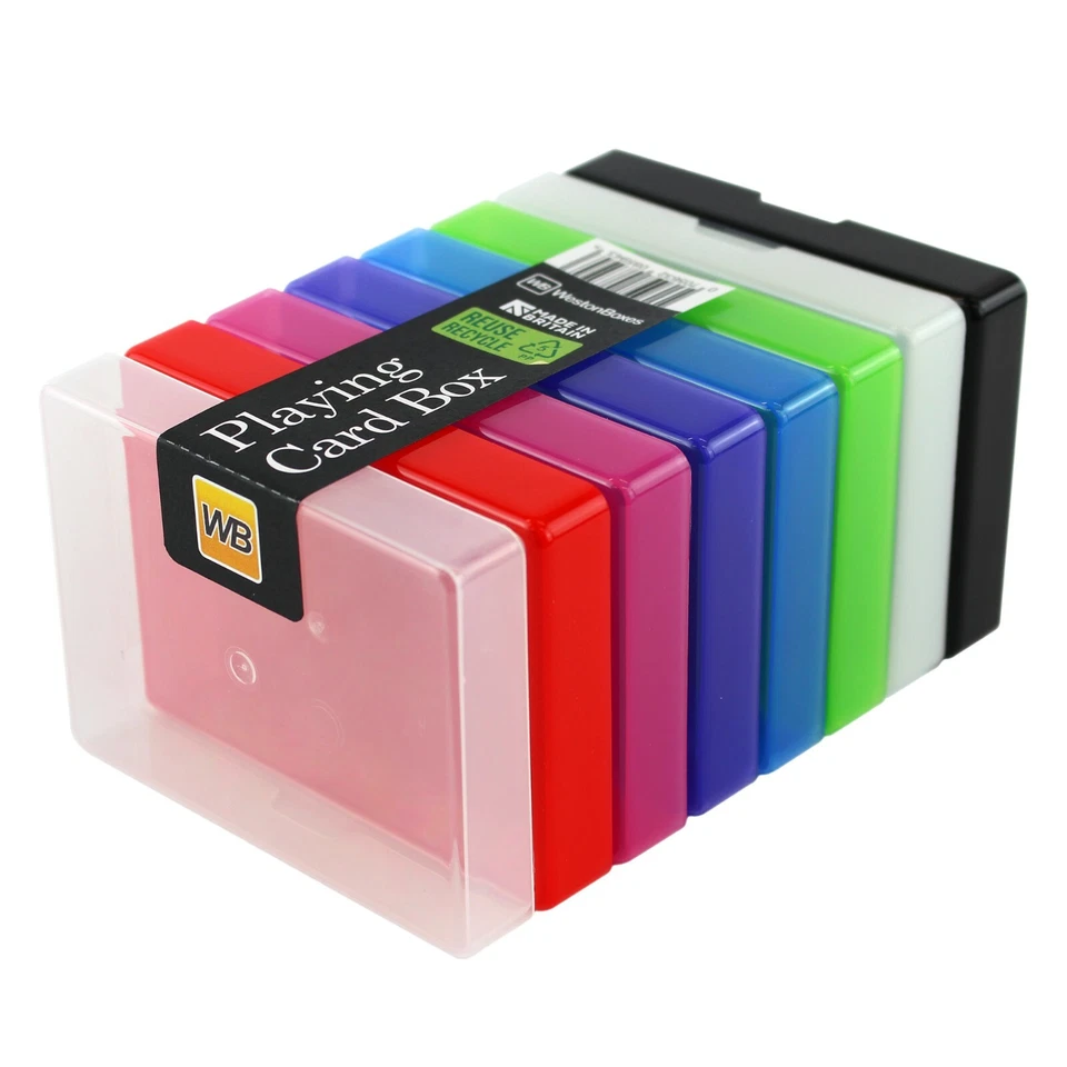 WestonBoxes Plastic Playing Card or Poker Card Storage Boxes 15mm Deep