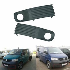 VW T5 Transporter Front Bumper Fog Light Cover Grill Trim 2003-09 Left & Right