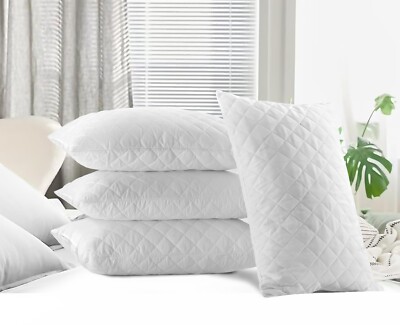 Luxus Kissen Gesteppt Ultra Soft Jumbo (2er Pack) | Verstellbare Reißverschluss Festigkeit