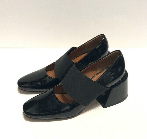Givenchy Black Patent Leather Elastic Banded Chunky Heel Pumps Italy Size 37 - Picture 11 of 12