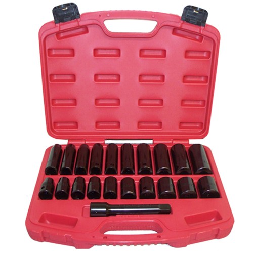 1/2" Drive Impact Socket 22 PC Set Shallow & Deep Metric 11mm to 24mm - Picture 3 of 4