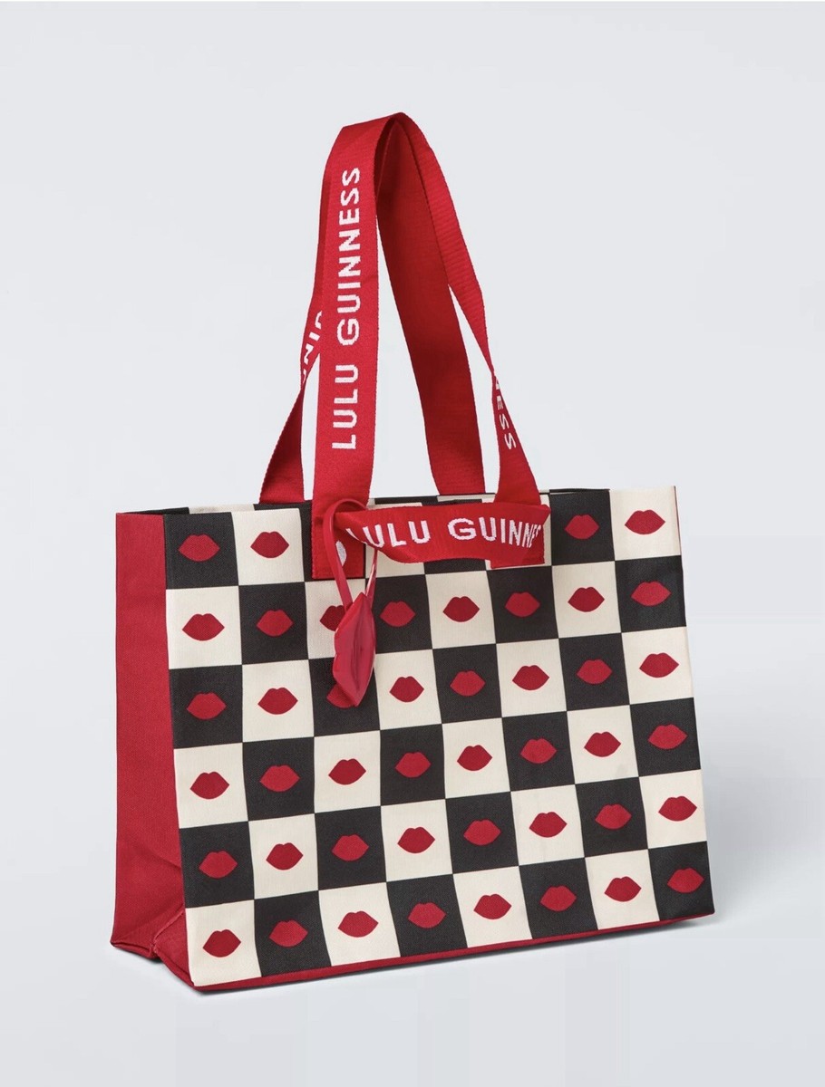 LULU GUINNESS 💋♟️CHESS BOARD TOTE BAG BNWT Waitrose John Lewis