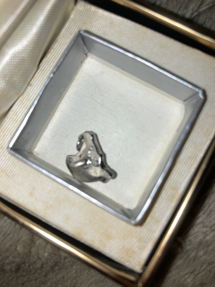 Vintage SWANK Horse Head Tie Tack Silver Tone, All Original - Image 4 of 4