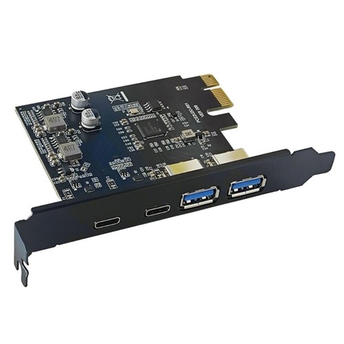 USB3.2 Gen1 PCIE Expansion Card 5Gbps Speed with 2xUSB A+2xType C Fast Transfer - Afbeelding 6 van 9