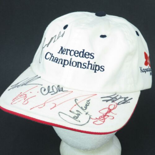 Mercedes Championship Golf Hat w/ 8 Autographs - Kapalua Maui John Daly Vijay 