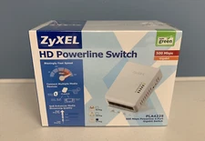 ZyXel HD Powerline Switch PLA4225 4 Ports 500mbps New Sealed NIB PLA 4225 NEW