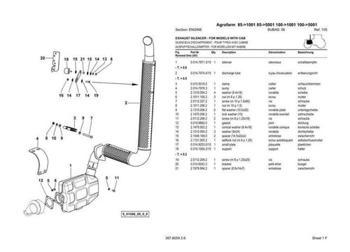 Deutz Agrofarm 85 100 incl GS Operators-Maintenance and Parts Manual - Picture 4 of 4