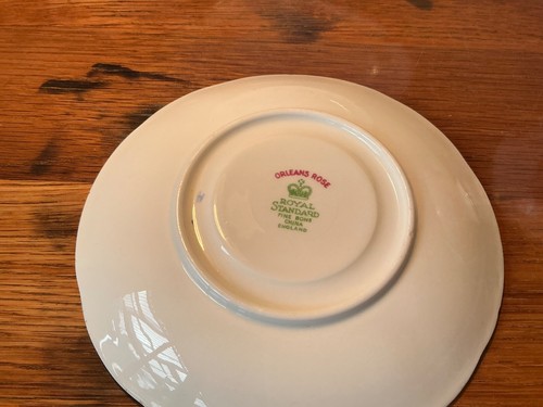 Beautiful vintage English trio, cup saucer plate Royal Standard Orleans Rose - Picture 6 of 6