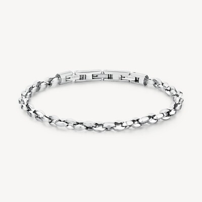 BROSWAY RIPTIDE BRACCIALE DA UOMO IN ACCIAIO A MAGLIA CAFFE' BTD029 (4088)