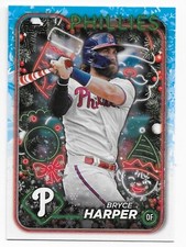 2024 Topps Holiday BRYCE HARPER Mega Box CANDY CANE #H179  Code 155 SP