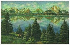 Teton Peaks Reflected in Jackson Lake, Grand Teton National Park, Wyoming