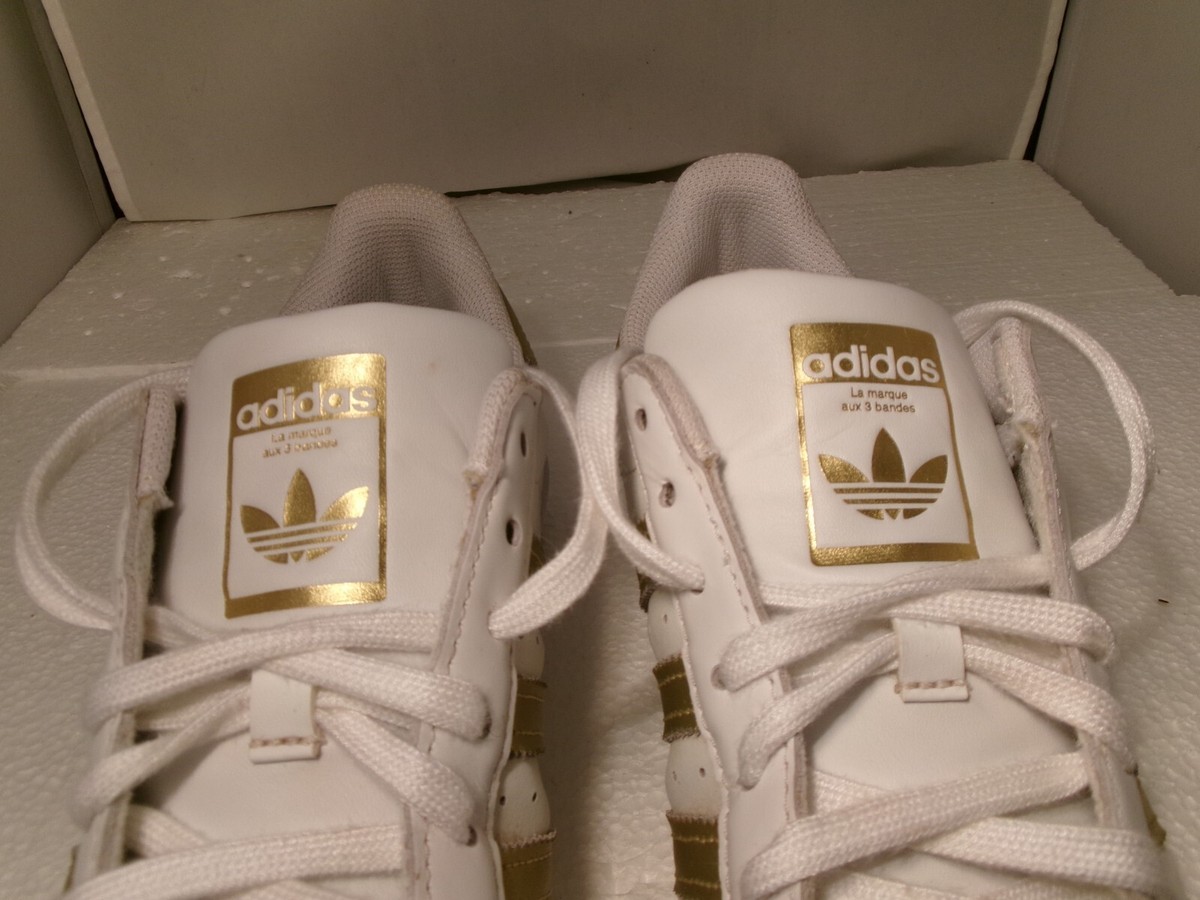 Size 9 - adidas Superstar White Gold Metallic W for sale online | eBay