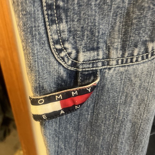 Tommy Hilfiger Blue Jean Denim Bib Overalls Child Kid Size 5 Logo boot cut - Picture 11 of 12
