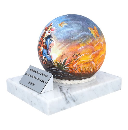 Child cremation urn for ashes Winnie the Pooh Theme funeral urn for baby - Picture 3 of 5
