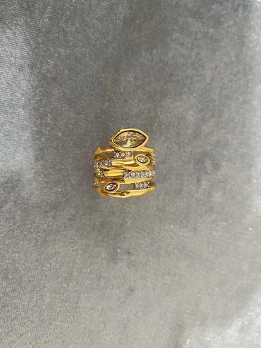 Alexis Bittar Fashionable Gold Plated Casual Ring Size 7# - Picture 7 of 24