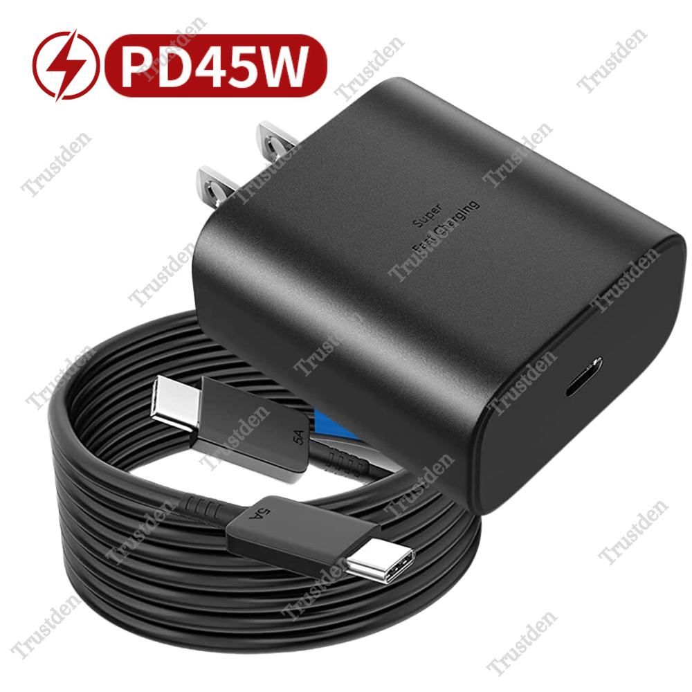 Chargeur USB C Rapide 45W Avec 2M Câble Chargeur Pour Samsung Galaxy S23 Ultra,S23 ,S22,S21,S20