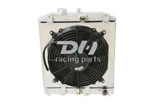 ALUMINUM RADIATOR+SHROUD FAN For 1992-2000 HONDA CIVIC EK CRX INTEGRA 1.5L 1.8L