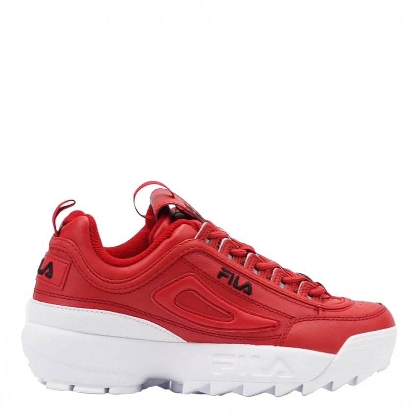 Fila disruptor white blue and red sale