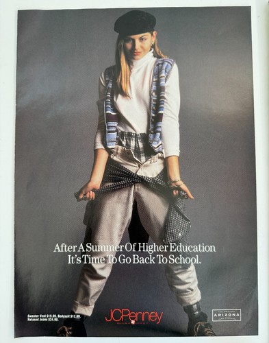 Vintage 1994 Arizona Jeans School Girl Fashion JC Penney Advertisement Print Ad